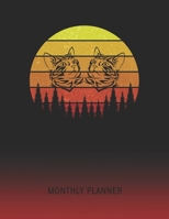 Monthly Planner: Kittens | 2 Year Planning for Jan 2020 to Dec 2021 | Retro Vintage Sunset Cover | January 20 - December 21 | Planning Organizer ... | Plan Days, Set Goals & Get Stuff Done 1692646729 Book Cover