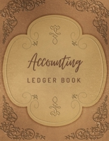 Accounting Ledger Book: General Business Ledger Checking Account Transaction Register Cash Book For Bookkeeping 6 Column Payment Record And Tracker Log Book Vintage Gold Frame Ornament 1654445371 Book Cover
