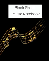 Blank Sheet Music Notebook: Music Manuscript Paper / Blank Music Sheets / Staff Paper / Notebook for Musicians (8" x 10" - 100 Pages) - 12 Stave 1710999969 Book Cover