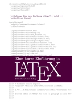 Eine kurze Einführung in LaTeX (German Edition) 3695719397 Book Cover