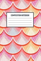 Composition Notebook: Mermaid Scales Wide Ruled Notebook Lined School Journal 120 Pages 6 x 9 Children Kids Girls Teens Women Subject ... Aqua (Wide Ruled School Composition Books) 1705889980 Book Cover