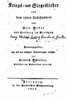 Kriegs- und Siegeslieder aus dem 15ten Jahrhundert 1533585008 Book Cover
