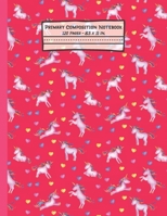 Unicorns Primary Composition Notebook: Unicorn Gifts: Blank Paperback Story Journal or K-2 Notebook for School: Picture Space And Dashed Midline: 8.5 x 11 1708019626 Book Cover