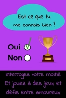 Est ce que tu me connais bien ?: Quizz, mini jeux et défis entre amoureux | Cadeau original Homme ou Femme, pour la Saint Valentin Mariage ... | Format A5 x 120 pages (French Edition) 1660136091 Book Cover