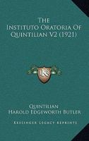 The Instituto Oratoria Of Quintilian V2 1120036615 Book Cover