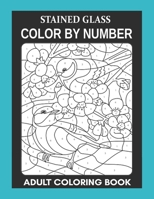 Stained Glass: Color By Number Adult Coloring Book for Stress Relief, Relaxation B08XLGJQWK Book Cover