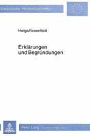Erklaerungen Und Begruendungen: Saetze Mit Kausalem Aus Und VOR - Eine Korpusanalyse 3820471782 Book Cover