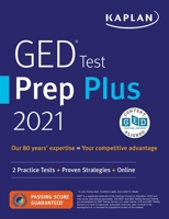 GED Test Prep Plus 2021: 2 Practice Tests + Proven Strategies + Online 1506266258 Book Cover