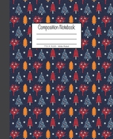 Composition Notebook: 7.5x9.25, Wide Ruled Christmas Trees 1676781285 Book Cover