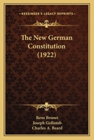 The new German constitution 1289355622 Book Cover