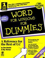 Word for Windows for Dummies 187805886X Book Cover