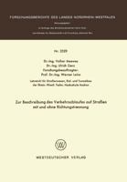 Zur Beschreibung Des Verkehrsablaufes Auf Strassen Mit Und Ohne Richtungstrennung 3531025295 Book Cover