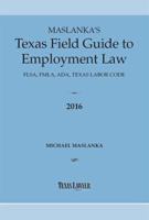 Maslanka’s TEXAS FIELD GUIDE TO EMPLOYMENT LAW 1628810262 Book Cover
