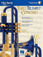 Music Minus One Bb Trumpet, Eb Trumpet or D Trumpet: Haydn Concerto in E-flat major, HobVIIe:1; TELEMANN Trumpet Concerto in D; Fasch Trumpet Concerto in D (Sheet Music & 2 CDs) 1596154160 Book Cover