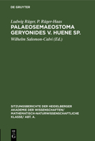 Palaeosemaeostoma geryonides v. Huene sp. 311128154X Book Cover