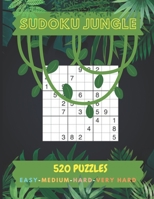 Sudoku Jungle Puzzle Book: 500 Puzzles (Easy to Very Hard) Train Your Brain. B088LKF9P8 Book Cover