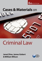 Cases and Materials on Criminal Law 0199541981 Book Cover