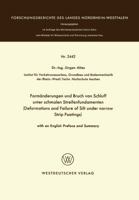 Formanderungen Und Bruch Von Schluff Unter Schmalen Streifenfundamenten: Deformations and Failure of Silt Under Narrow Strip Footings 3531024426 Book Cover