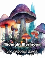 Midnight Mushroom Coloring Book For Adults: Book For Calm, Relaxation and Stress Relief B0CVG2QN7D Book Cover