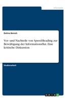 Vor- und Nachteile von Speed-Reading zur Bewältigung der Informationsflut. Eine kritische Diskussion (German Edition) 366888207X Book Cover