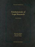 FUNDAMENTALS OF LEGAL RESEARCH (University Textbook Series) 1599412187 Book Cover