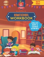 Homeschool Workbook Age 7-8 Grade 2: A workbook of English, Math & Art activities for homeschooling kids aged 7-8 B08NVDLT8M Book Cover