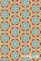 Notebook: Wide Ruled Composition Notebook: Retro Blue & Red Design 1070422010 Book Cover