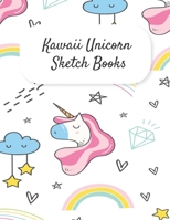 Kawaii Unicorn Sketch Books: A Unicorn Notebooks For Kids, The Cute Gift, Size 8.5 x 11 Inch, 100+ Page 1693321432 Book Cover