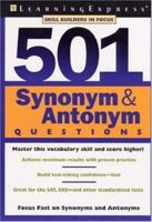 501 Synonym & Antonym Questions (Skill Builder in Focus.) 157685423X Book Cover