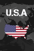 USA: Dein pers�nliches Reisetagebuch f�rs Notieren und Sammeln deiner sch�nsten Erlebnisse in USA - Geschenkidee f�r Abenteurer - USA Fans - 120 fein linierte Seiten - 6x9 Zoll 1088474314 Book Cover