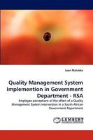 Quality Management System Implemention in Government Department - Rsa 3838373863 Book Cover