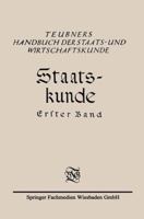 Staats-Kunde 3663152340 Book Cover