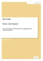 Rente Oder Kapital 3956367510 Book Cover