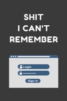 Shit I Can't Remember: Internet Password and Username Log Book Tracker 1688822305 Book Cover