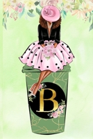 B: Initial Monogram Letter B Lined Notebook and Journal for Women and Girls - African American Woman Cover B084DG2QZP Book Cover