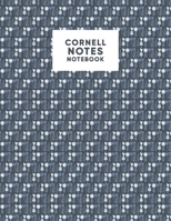 Cornell Notes Notebook: College Ruled Cornell Method Note-taking Paper for Students and Professionals with Scandinavian Style Floral Pattern Cover Design in Blue 1690981911 Book Cover