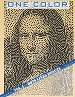 One Color: Vol 4 - Portraits Coloring Book for Adults (Relaxation & Stress Relief) (Dots lines spirals coloring book) B08BWGPRZ3 Book Cover
