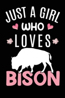 Just A Girl Who Loves Bison: Bison Animal Lover Gift Diary Blank Date & Blank Lined Notebook Journal 6x9 Inch 120 Pages White Paper 1673556841 Book Cover