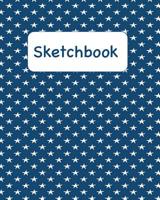 Sketchbook: Navy Sketchbook with White Stars for Adults and Kids of All Ages 1079162429 Book Cover