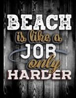Beach Is Like A Job Only Harder: Personalised Gift for Coworker Friend Customized Hobby Lover Gifts  Planner Daily Weekly Monthly Undated Calendar Organizer Journal 1659174171 Book Cover