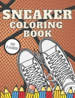 Sneaker Coloring Book: Urban Da Vinci, Fashion Modern Teens Colouring For Kids Adult, Air Jordan Created Relieving Heads, Amazing Collectors 40 Pages B08WZH8PG6 Book Cover