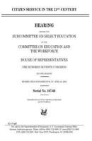 Citizen Service in the 21st Century 1983466352 Book Cover