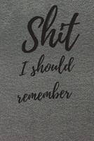 Shit I should remember: Internet Password Logbook, Journal & Notebook, Log Book For Disorganized People 1670961184 Book Cover