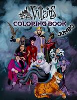 Disney Villains Coloring Book: Disney Villains Jumbo Coloring Book For Kids Ages 3-8 1095840169 Book Cover