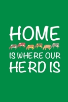 Home Is Where Our Herd Is: Blank, Lined 120 Page Notebook Journal, 6 x 9, Paperback 1705855946 Book Cover