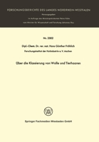 Über die Klassierung von Wolle und Tierhaaren 3531023020 Book Cover