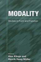Modality: Studies in Form and Function 1845539109 Book Cover