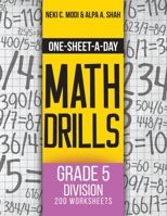 One-Sheet-A-Day Math Drills: Grade 5 Division - 200 Worksheets (Book 16 of 24) 1627342230 Book Cover