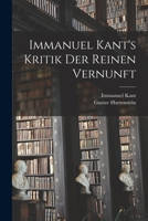 Immanuel Kant's Kritik der Reinen Vernunft 1015941753 Book Cover