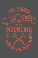 The Higher You Climb On The Mountain The Harder The Wind Blows: Klettern Berge Geschenk F�r Bergsteiger Dina5 Kariert Notizbuch Tagebuch Planer Notizblock Malheft Kladde Journal Strazze 167708992X Book Cover